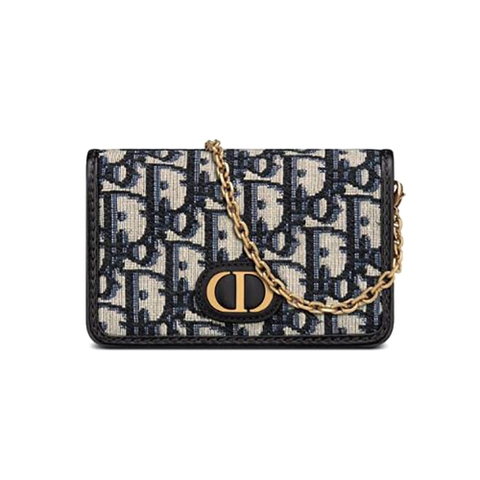 TÚI Dior Women 30 Montaigne nano pouch Blue Dior Oblique Jacquard