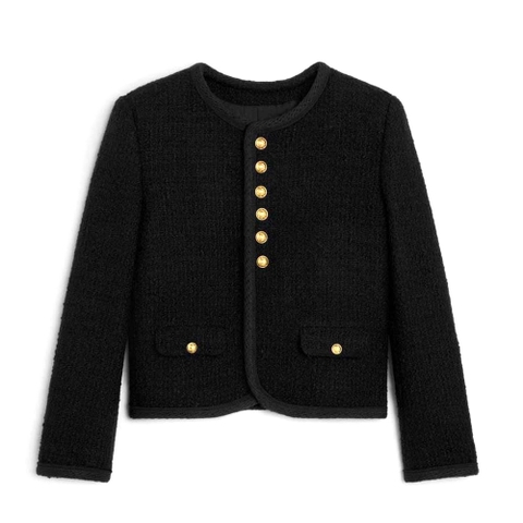 ÁO CELINE Women Chasseur Jacket in Bouclette Natté-Black