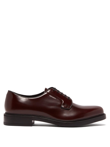 GIÀY PRADA  High top calf leather trainers