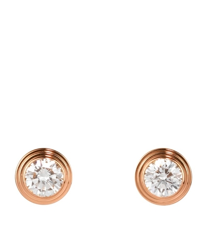 Bông tai CARTIER Medium Rose Gold and Diamond Cartier d'Amour Earrings vàng hồng 18K