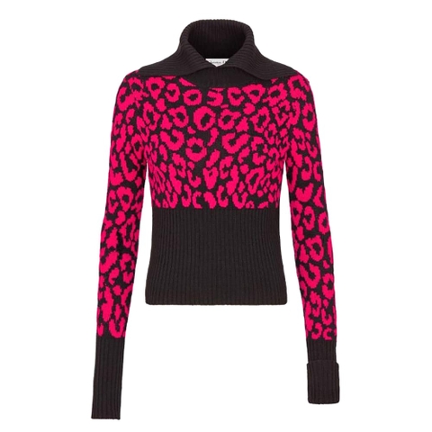 ÁO DIOR Sweater Raspberry and Black Pop Mizza Cashmere