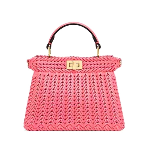 TÚI Fendi Women Peekaboo ISeeU Petite Pink Padded Calfskin Leather Bag