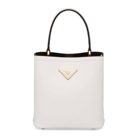 TÚI Prada Women Small Saffiano Leather Prada Panier Bag-White