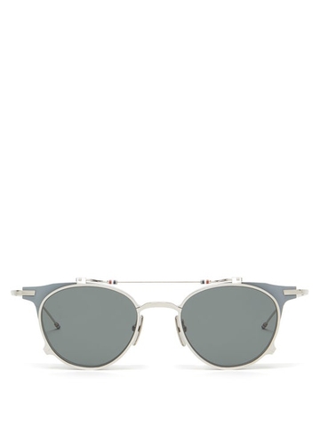 KÍNH THOM BROWNE Clip-on lens round sunglasses
