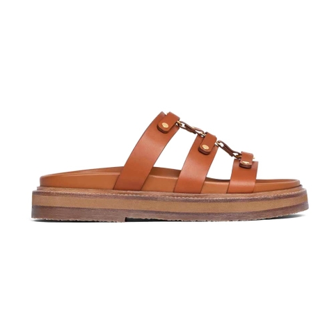 DÉP Celine Women Slides Tippi in Calfskin Vegetal Tanning