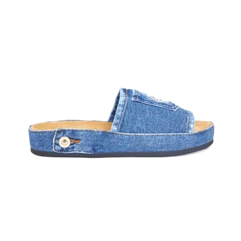 DÉP Loewe Women Deconstructed Slide in Denim-Navy