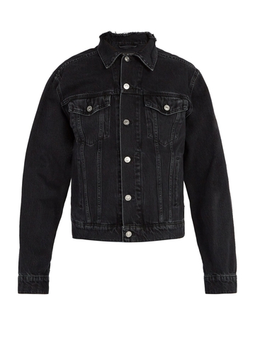 ÁO BALENCIAGA  Distressed denim jacket