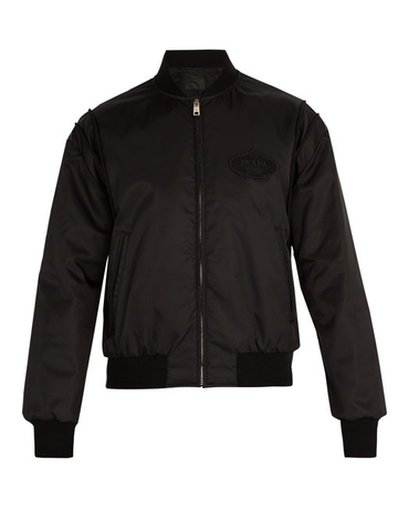 ÁO PRADA  Logo-embroidered bomber jacket