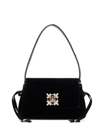TÚI ROGER VIVIER Miss Vivier crystal-embellished velvet bag