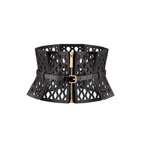 DÂY LƯNG Dior Women D-Trap Corset Belt Black Smooth Calfskin 16 CM
