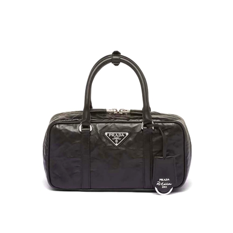 TÚI Prada Women Small Antique Nappa Leather Top Handle Bag-Black