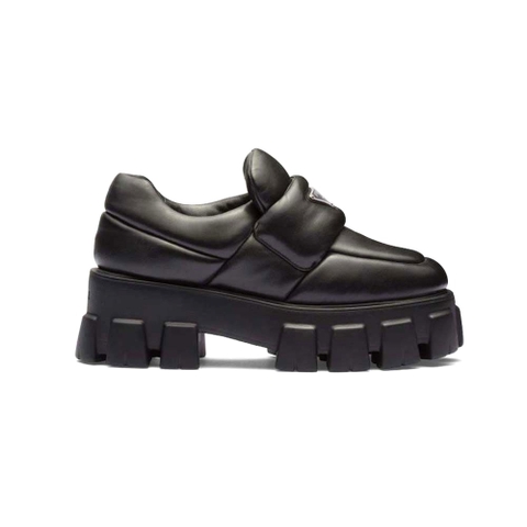 GIÀY Prada Women Soft Padded Nappa Leather Loafers-Black