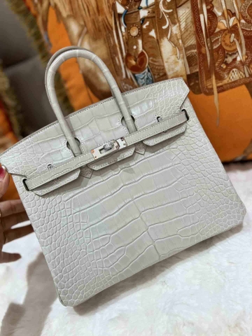 TÚI HERMES BIRKIN MÀU XÁM ÁNH TRAI(GIÁ LIÊN HỆ)