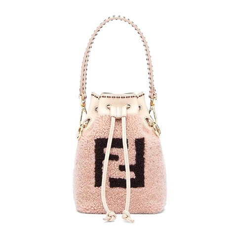 TÚI Fendi Women Mon Tresor Pink Sheepskin Mini-Bag