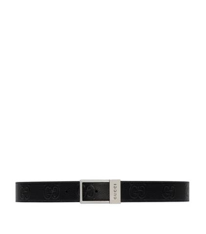 DÂY LƯNG GUCCI  Leather GG Belt khóa trắng