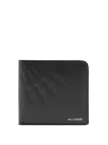 VÍ DA NEIL BARRETT Lightning-bolt debossed leather wallet