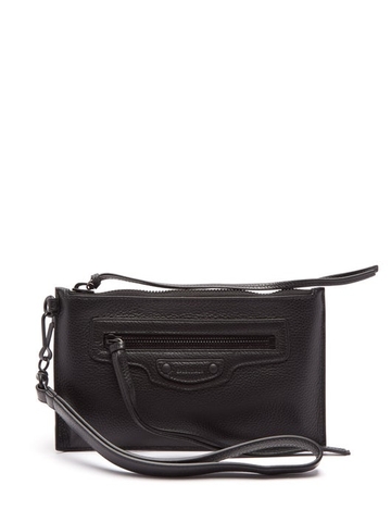 TÚI BALENCIAGA Neo Classic grained-leather pouch