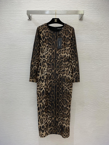 VÁY DOLCE & GABBANA Leopard Print Party Long Dress High Classy