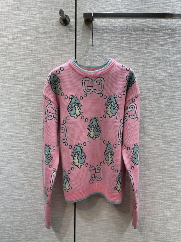 ÁO Gucci Dragon Sewing Pink Sweater