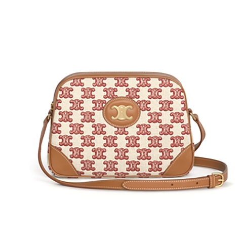 TÚI Celine Women Camera Bag in Textile with Triomphe Embroidery