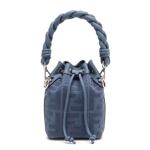 TÚI Fendi Women Mon Tresor Blue FF Canvas Mini-Bag
