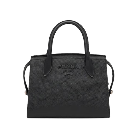 TÚI Prada Women Saffiano Leather Prada Monochrome Bag-Black