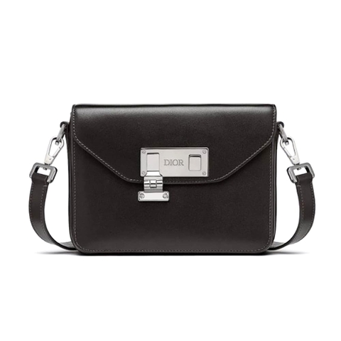 TÚI Dior Men Messenger Pouch Black Smooth Calfskin