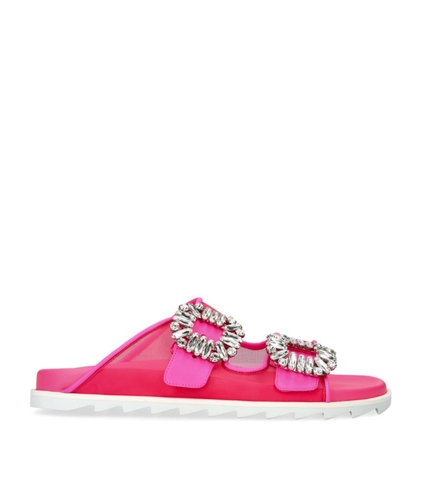 GIÀY ROGER VIVIER  Slidy Viv’ Strass Buckle Sandals