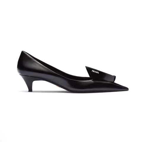 GIÀY Prada Women Brushed Leather Pumps-Black