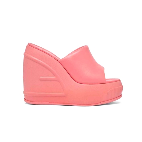 DÉP Fendi Women Fashion Show Pink Nappa Leather Slides