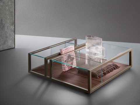 BÀN TRÀ TANO Square crystal coffee table rack COFFEE TABLE