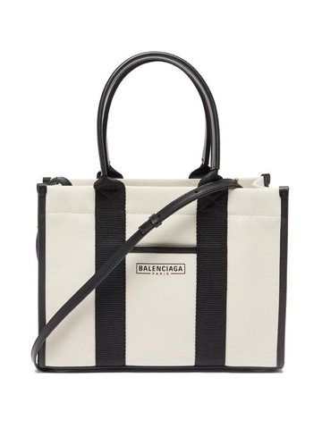 TÚI BALENCIAGA Neo S leather and cotton-canvas tote bag