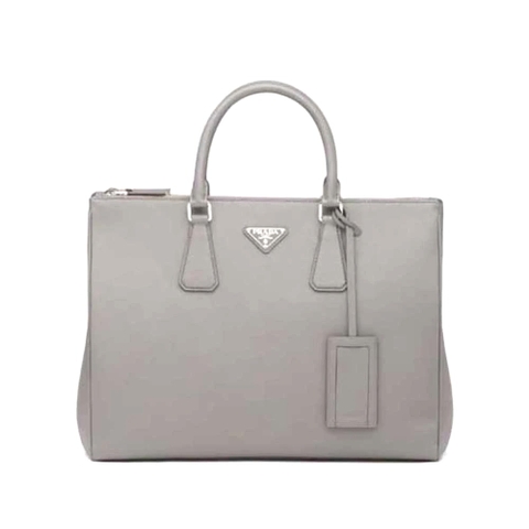 TÚI PRADA Saffiano Leather Prada Galleria Bag-Silver