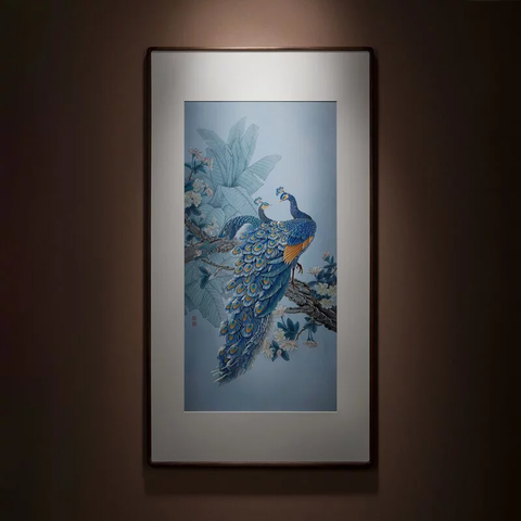 TRANH ĐỒNG ĐÔI CHIM CÔNG CÁT TƯỜNG NHƯ Ý