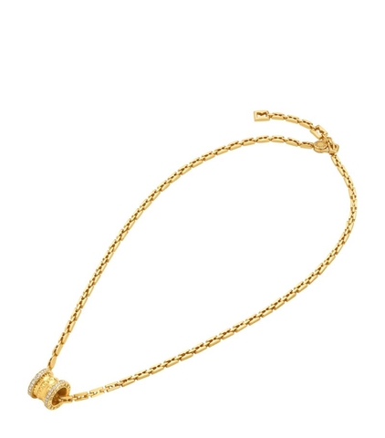 Vòng cổ BVLGARI Yellow Gold and Diamond B.zero1 Rock Necklace vàng vàng 18K