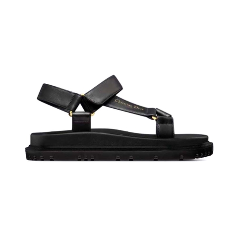 DÉP SANDALS Dior Women D-Wave Sandal Black Lambskin