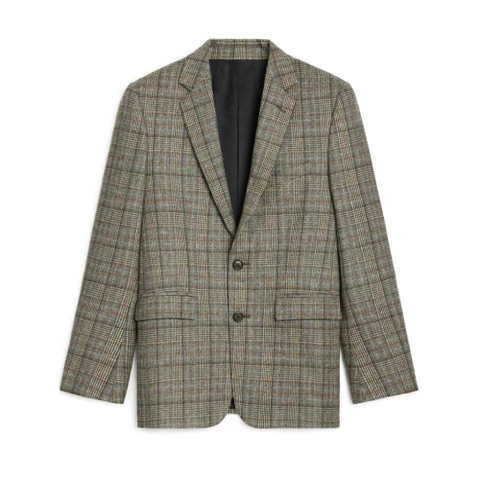 ÁO Celine Men Short Jacket in Prince of Wales Flannel