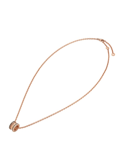 Vòng cổ BVLGARI Rose Gold and Ceramic B.Zero 1 Necklace gốm vàng hồng 18K