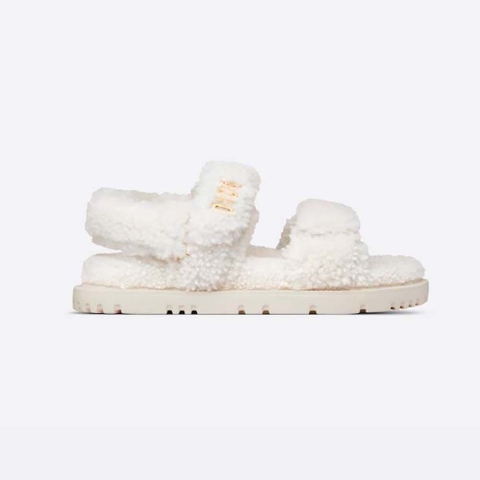 DÉP SANDALS Dior Women Dioract Sandal White Shearling