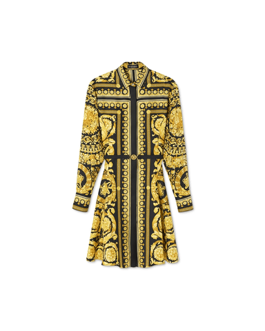 VÁY VERSACE BAROCCO SILK SHIRT MINI DRESS
