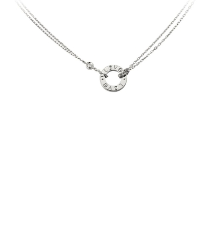 Vòng cổ CARTIER White Gold and Diamond LOVE Necklace vàng trắng 18K