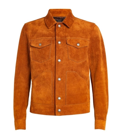 ÁO TOM FORD Suede Collared Jacket