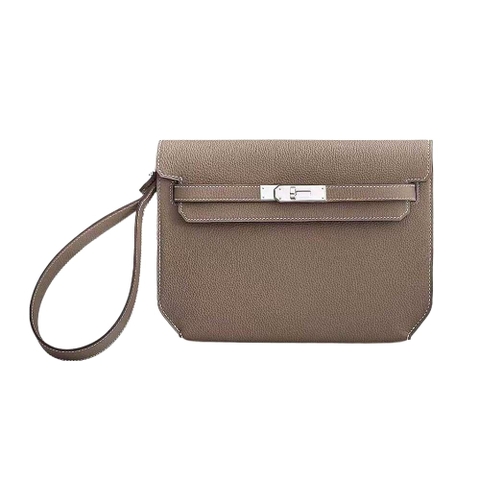 TÚI Hermes Men Kelly Depeches 25 Pouch-Gray