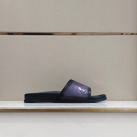 DÉP BERLUTI PATINA LEATHER SLIPPER