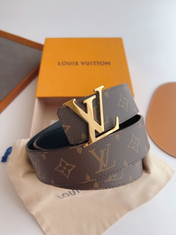 DÂY LƯNG LOUIS VUITTON BROWN MONOGRAM LEATHER Khóa vàng