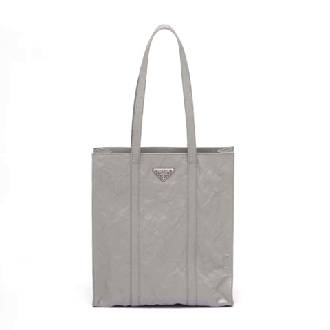 TÚI Prada Women Small Antique Nappa Leather Tote-Gray