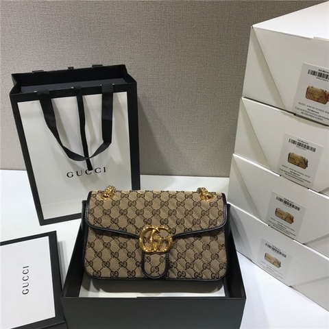 TÚI Gucci GG marmont small shoulder bag black Top Quality