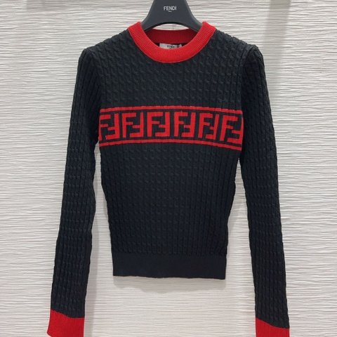 ÁO FENDI FF Red and Black Sweater