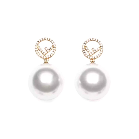 Bông tai Fendi F Is Fendi Earrings Gold