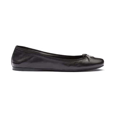 GIÀY Prada Women Nappa Leather Ballerinas-Black